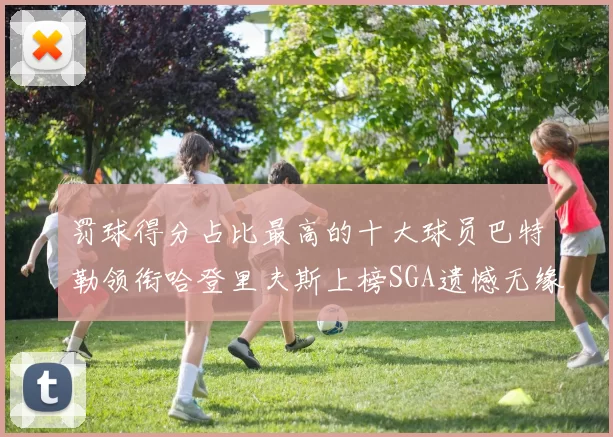 罚球得分占比最高的十大球员巴特勒领衔哈登里夫斯上榜SGA遗憾无缘